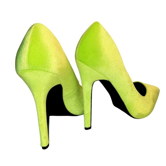 Cape Robbin Priscilla 3 Lime Green Stiletto Pumps 2 Pair Available Sizes 7.5 and - Picture 7 of 11